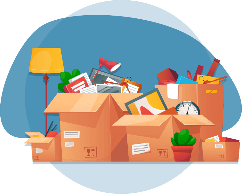 Image of boxes being packed for moving